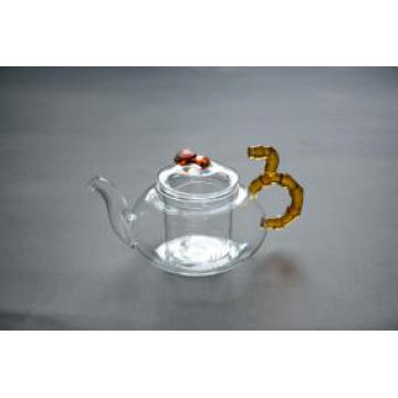 Wholesale Handmade Clear Heat Resistant Borosilicate Glass Teapot with Infuser